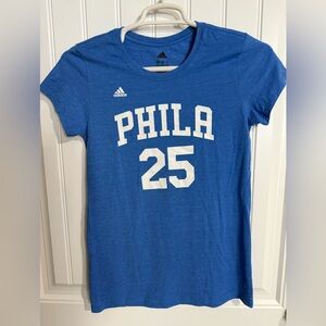 Women’s Adidas Philadelphia 76ers Ben Simmons #25 T-Shirt Size L NBA